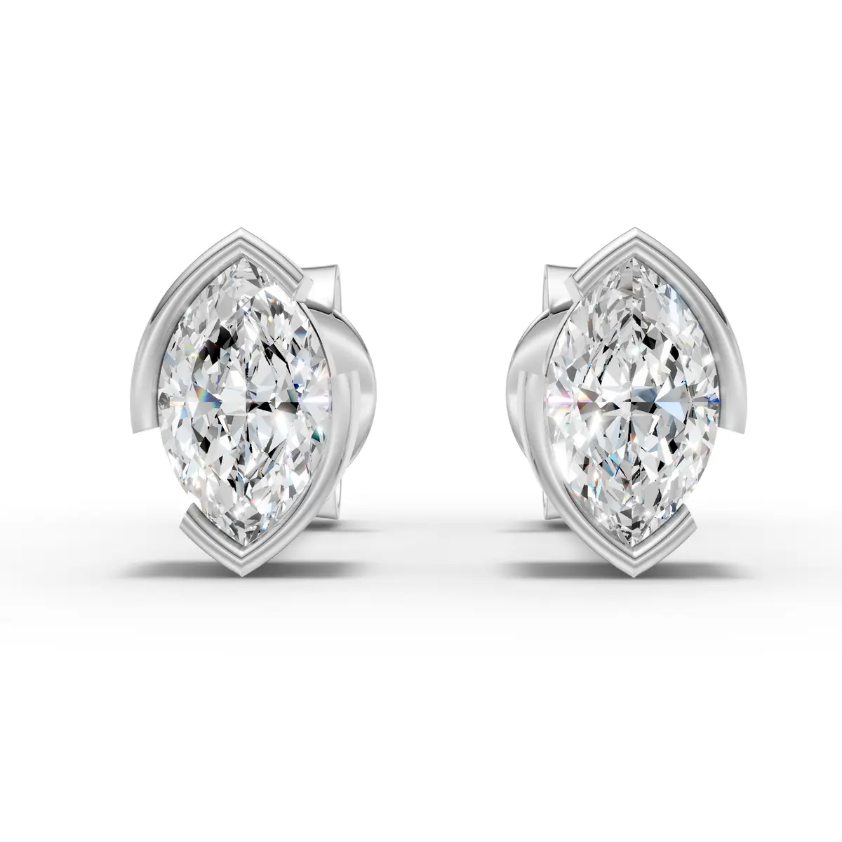 Marquise Diamond Stud Earrings